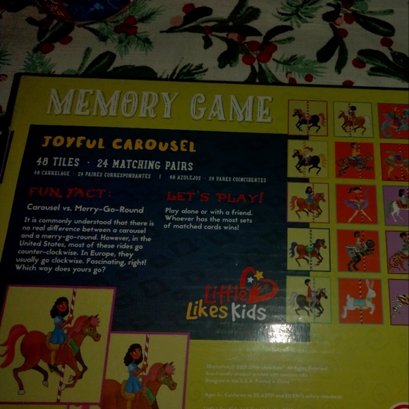 New in packaging Memory Game Joyful Carousel Kids Learning Fun Ages 3+ - Picture 2 of 2